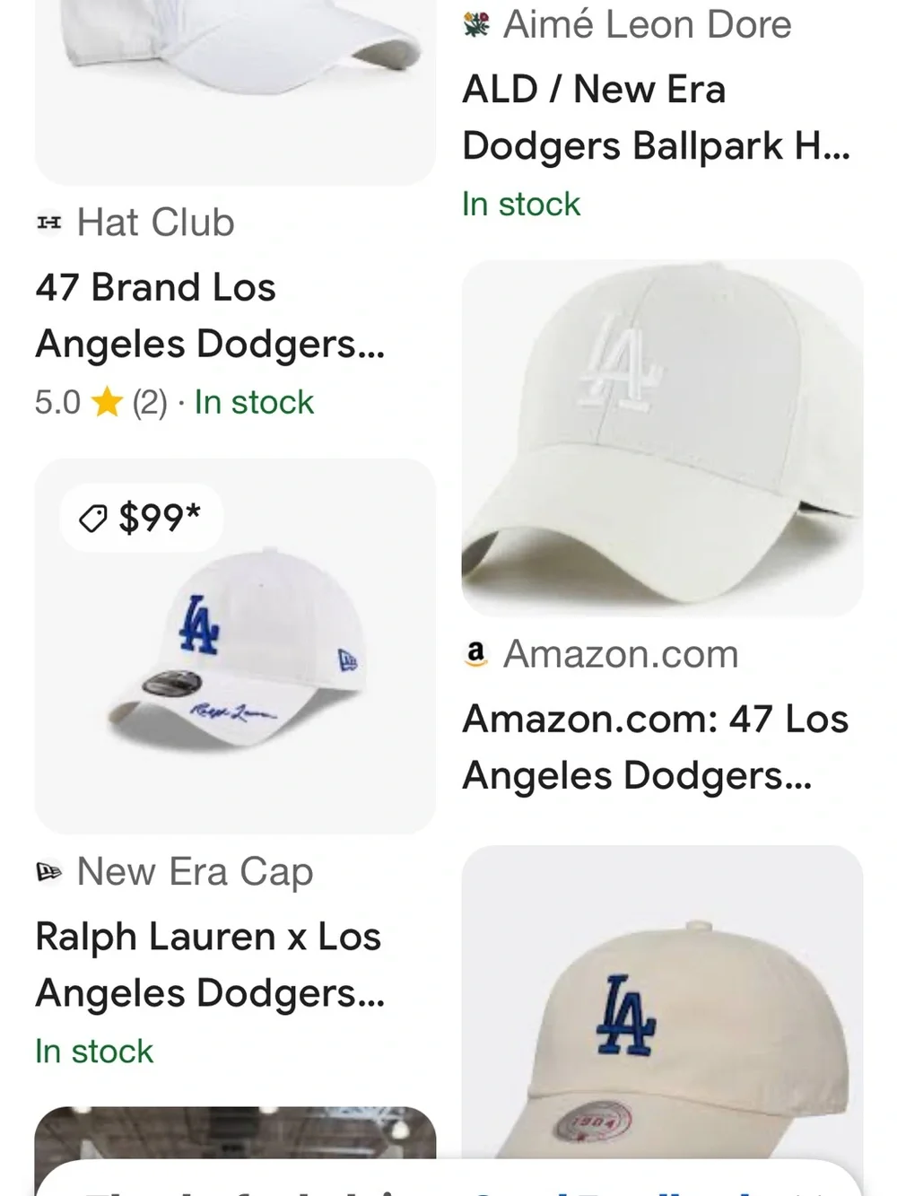 #2372**New Era White and Blue LA Quilted Trucker Cap - Picture 7 of 17